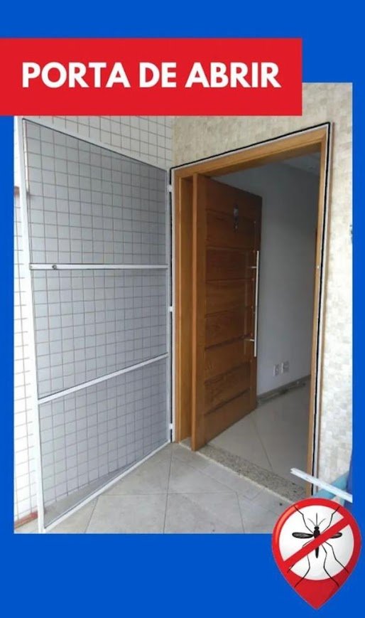 Puerta mosquitera de abrir instalada - Asunción
